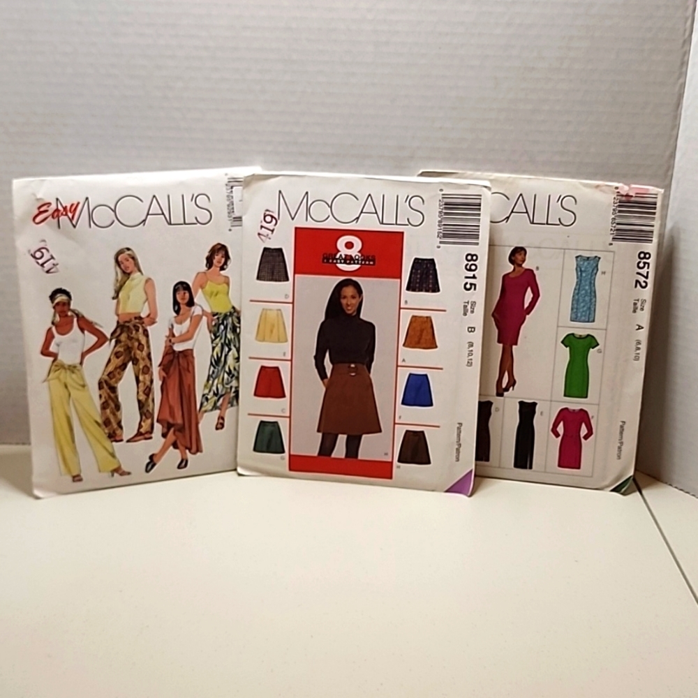 McCalls Sewing Patterns LOT of 3